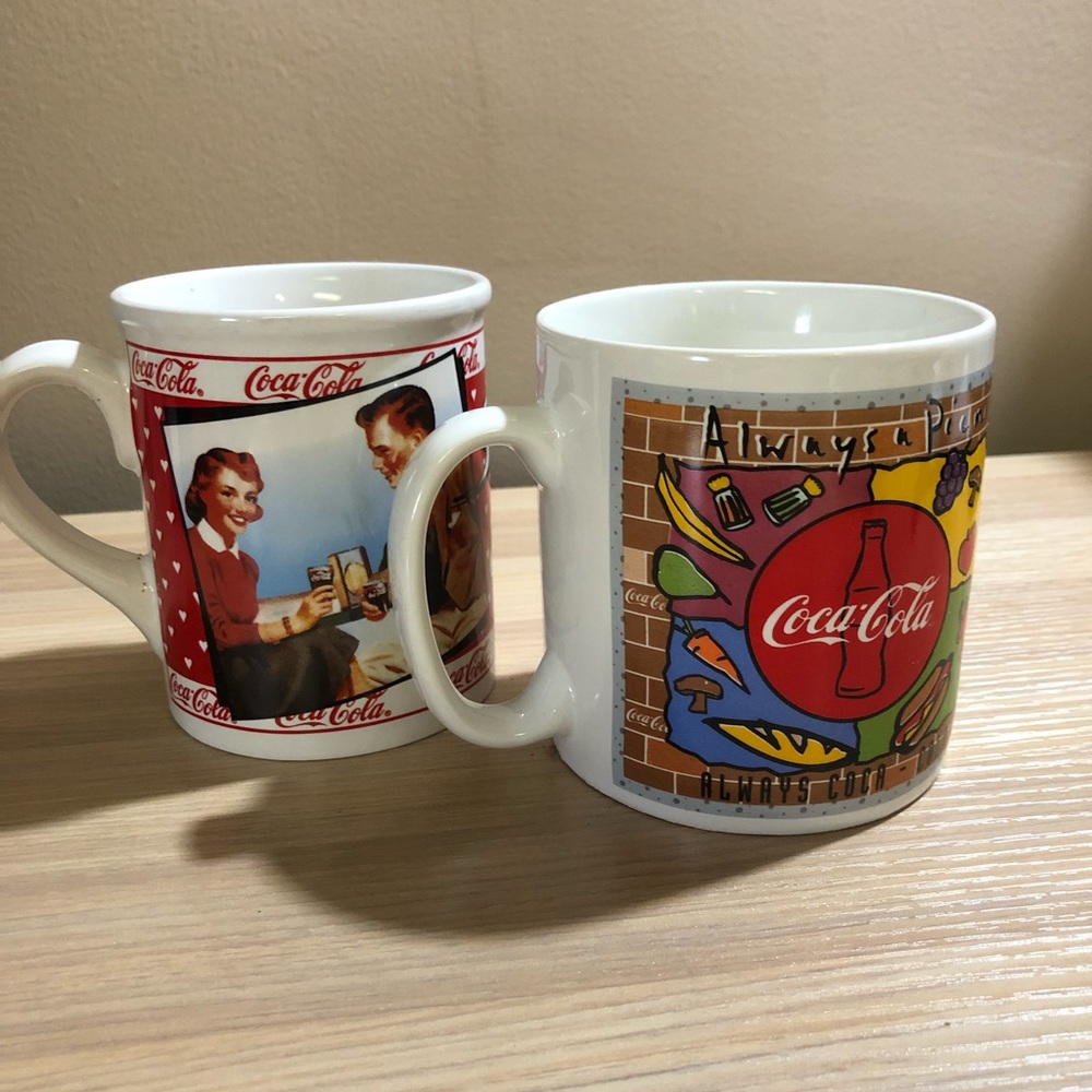 Coca Cola mugs vintage 1995 collectibles new
